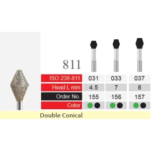 فرز الماسی دسته نقره ای BTM مدل Double Conical 811